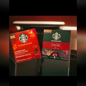 Starbucks Holiday Blend and Sumatra  Nespresso Vertuo Espresso Pods